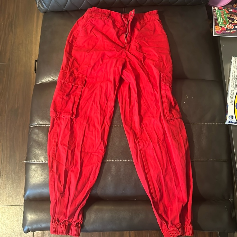 Bright Red Cargo Pants